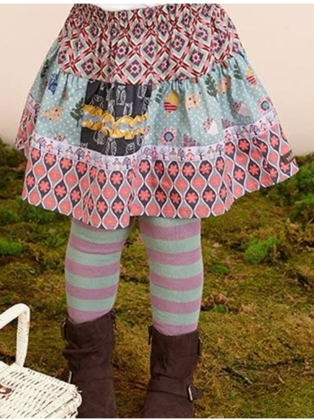 Matilda Jane Once Upon a Time Croquet Molly Skirt Sz 6 Whimsy Owl Fall Halloween